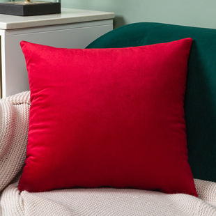 Solid color velvet pillow sofa pillow cover office bedside plush cushion cover Dutch velvet pillow cover wholesale