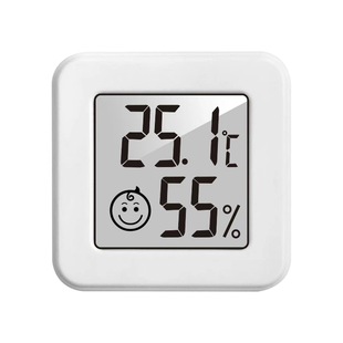 New 1207 mini electronic temperature and humidity meter car thermometer with smiling face display household indoor thermometer