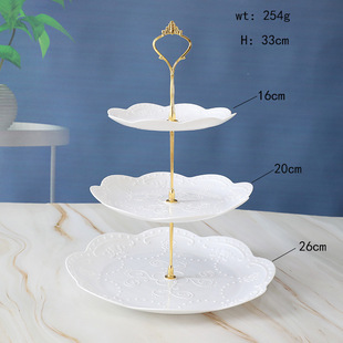 Three-layer Dessert Table Display Rack Birthday Ornaments Wedding Party Cake Rack Candy Tea Break Set Table Dessert Fruit Plate