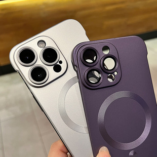 Применимо для Apple 14Pro чехол для телефона iphone15Plus магнитопоглощает безрамный чехол 16 высокого класса охлаждение 13