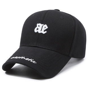 Korean style embroidered letters hard top baseball hat men's and women's fashion brand four seasons fashion all-match face-looking small sun-proof peaked cap
