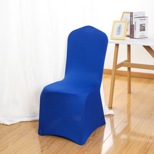 in stock Simple Thickened Elastic All-inclusive Conjoined Chair Cover Hotel Wedding Banquet Restaurant Chair Dustproof Chair Cover