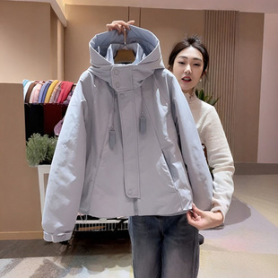 European Station Hooded Rush Clothes Women's 2025 New Spring and Autumn Thin Loose Casual Jacket Windbreaker Baseball Clothes Trendy