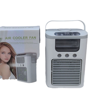 Cross-border spray fan three-spray humidifier office silent dormitory rechargeable small electric fan desktop air cooler