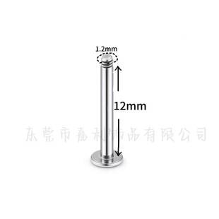 Factory wholesale stainless steel lip and tongue nail outer tooth lip nail regular ear bone nail basic ear studs body piercing jewelry