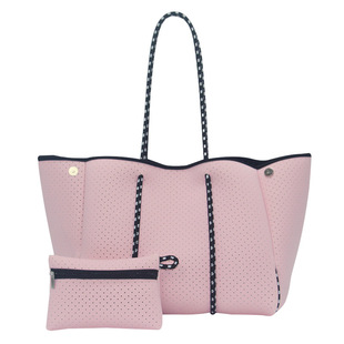 Fashionable and Simple Perforated Printed Beach Storage Bag Waterproof Fabric Women's Bag Diving Material Beach Bag Surfing Shoulder Bag