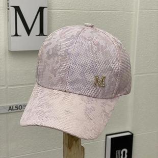 Japanese Korean style fashion baseball cap Women's rhinestone M standard gilding camouflage peaked cap versatile Street personality sun hat