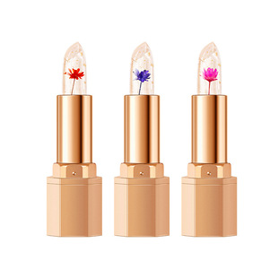 TVLV Crystal Gold Foil Color-changing Petals Lipstick Lasting Cup Transparent Jelly Lipstick Flowers Lipstick Makeup