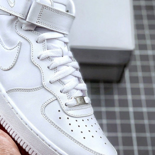 Putian Pure Original Air Force One Pure White High Version White Shoes Wheat Color All-match Height-increasing Casual Sneakers for Men and Women