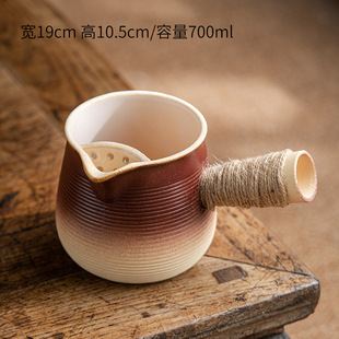 Internet celebrity baking milk tea pot pot, side handle pot, household indoor charcoal stove, charcoal stove, baking milk set, stall