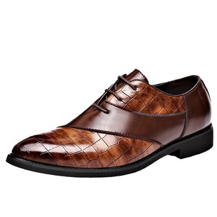 Autumn New Men's plus size Leather Shoes Men's Breathable Casual Shoes Business Dress Men's Personalized Young Men's Trendy Shoes