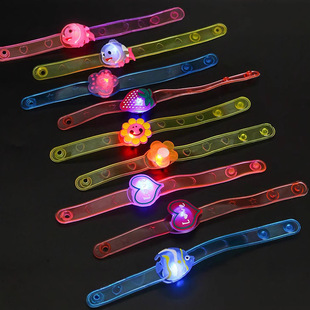 Luminous Bracelet Flash Watch with Holiday Prizes Push Small Gift Drainage Student Luminous Toys Wholesale