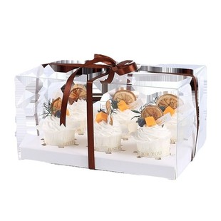 Birthday paper cup packaging box custom 4 6 12 Maffen cup egg tart packaging western point box baking cakes wholesale