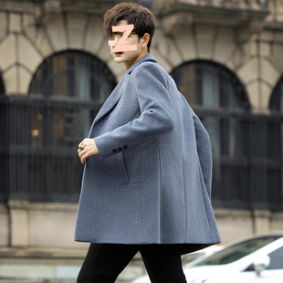Autumn and Winter Wool Coat Men's Korean Style Casual Mid-length Men's Trenchcoat 2023 New Thickened Wool Coat for Men