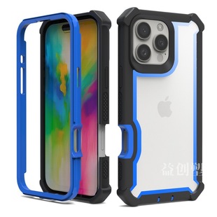 Suitable for iPhone16 three-proof space shell high quality European and American anti-fall acrylic transparent Apple 16 mobile phone case