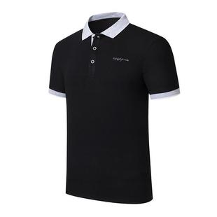 Хлопковая рубашка POLO мужская легкая бизнес-вышитая футболка с короткими рукавами для гольфа вышивка эластичная футболка с лацканом