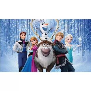 Cross-border Frozen Background Cloth Decorative Supplies Frozen Theme Birthday Party Photo Banner Amazon