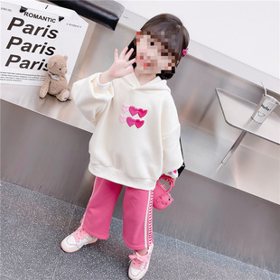 Girls' suit Spring and Autumn 2025 New Western Style Baby Girl's Spring Children's Wear Sweat Pants Children's Two-piece Set