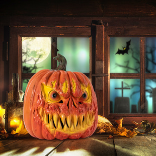 Cross-border Halloween pumpkin grimace decoration ornaments pumpkin headgear dress up props cosplay decorations wholesale