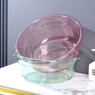 Thickened Transparent Basin Big small size Baby Washbasin Student Dormitory Laundry Basin Vegetable Washing Foot Washing Household Plastic Basin
