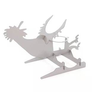 Chicken Stand Motorcycle BBQ Motorcycle Grill Chicken Grill Stainless Steel Grill Grill Grill Bracket