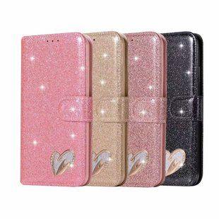 Suitable for Samsung S24 Mobile Phone Case Loose Powder Heart Hardware S24P Mobile Phone Leather Case Flip Wallet Card Protective Cover