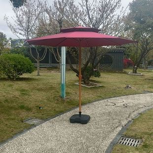 Outdoor Parasol, Rainproof Umbrella, Hand-cranked Straight Umbrella, Cafe Security Booth, Stall, Outdoor Iron Column Umbrella