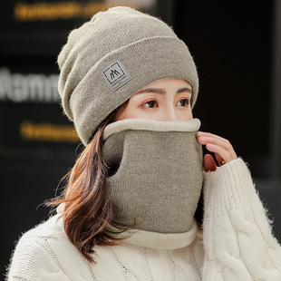 Winter fleece-lined Warm Fisherman Hat Women's Fashionable All-match Imitation Rabbit Fur Ear Protecting Fluffy Hat Big Head Circumference Face Showing Small Basin Hat