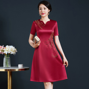 Молодая мама свадебное платье уксусная кислота cheongsam 2022 новый иностранный стиль улучшенный свадебное платье свекрови