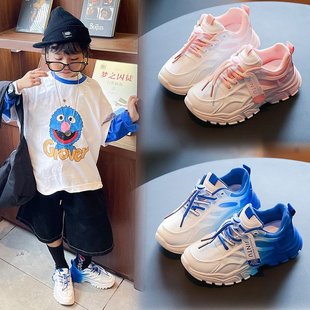 Boys and girls sports shoes new 2022 spring and summer comfortable running shoes small white shoes students children's shoes wholesale