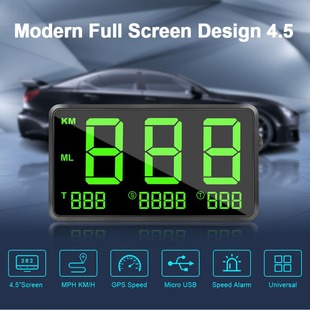 Hot sale car motorcycle universal HUD head-up display GPS speeding alarm mileage recording meter C80