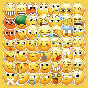 60 funny expression stickers cute cartoon decorative notebook stationery ipad cups diy stickers wholesale