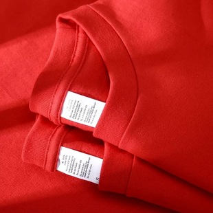 melange gray T-shirt men's 200g heavy cotton two needle wide loose shoulder summer tide brand small neckline short sleeve women