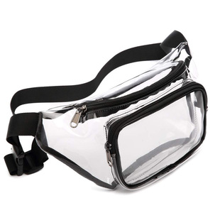 Amazon Cross-border PVC Transparent Bag Sports Outdoor Waist Bag Waterproof Drifting Fitness Travel Portable Storage Bag