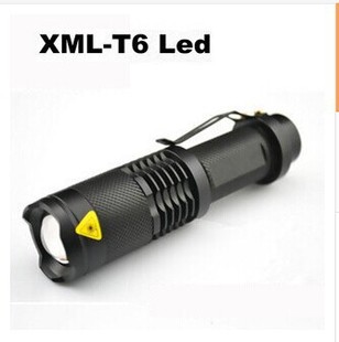 XML-T6 zoom flashlight LED rechargeable waterproof mini riding long-range flashlight