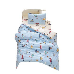 Class A 60 long-staple cotton kindergarten three-piece set baby garden quilt cover cotton cartoon children's bedding six-piece set