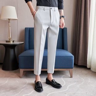Thin Casual Ankle-length Pants Men's Summer New Pendant Pants Korean-style Trendy Thin Leg Straight Long Pants