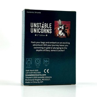Новый английский Unstable unicorns Единорог Безумная версия настольной карты