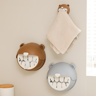 Plastic cling film storage box kitchen cartoon wall-mounted large capacity non-perforated fresh-keeping bag wall-mounted extraction finishing box