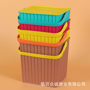 Multi-purpose bucket with lid portable bucket fishing bucket lifting bucket toy sundries storage bucket beach bucket portable bucket
