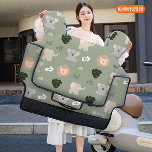 Electric Vehicle Windshield Cover Thickened and Widened Winter fleece-lined Extra-Large Flank Cold-Resistant Warm Tricycle Cloak Windshield