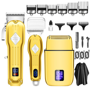Amazon New 3 suit Mother Electric Clipper Men's Home Hair Hairdresser Hair Salon High Power Hair Clipper
