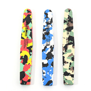 NailBuffer Diamond new camouflage sponge manicure polishing rubbing manicure nail sanding strip washing double-sided