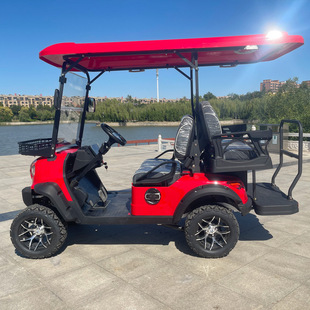 Scenic Resort Golf Cart Sightseeing Car Four-Wheel Electric Hotel Reception Real Estate Viewing Airport Shuttle Bus