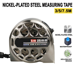 Woodworking Measuring Tape Waterproof and Rust-proof Nylon Wear-resistant Tape 5m Household Black Stone Cut Out Series Steel Tape Measure