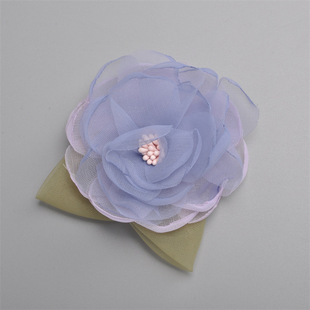 Korean style burnished chiffon flower accessories handmade diy flower bud clothing accessories high-grade mesh hairpin accessories