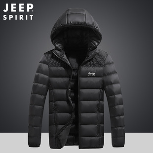 JEEP SPIRIT 2024 новый стиль мужской зимний свиные ребрышки хлопчатобумажный мужской костюм с капюшоном повседневная новая зимняя одежда