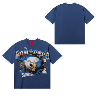 Новая летняя мужская футболка с короткими рукавами Godspeed American High Street Fashion Brand Skull Rock Music с буквенным принтом