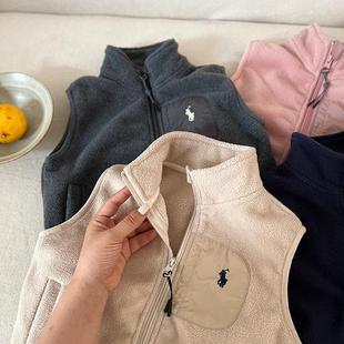 [Shop selling] Children's lamb fleece vest men's autumn and winter children's double-sided fleece jacket baby warm