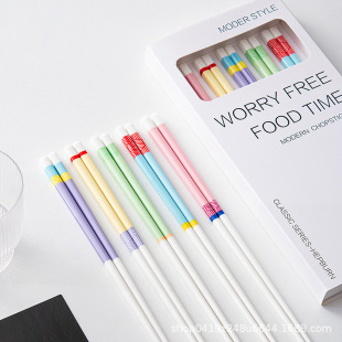 Chopsticks Household Ceramic Japanese Style One-person Chopsticks Personal Special Non-moldy Family Long Chopsticks High-end Dining Chopsticks